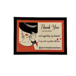 Thank You Package Insert | Small Business Thank You Note | 100  Thank You Cards